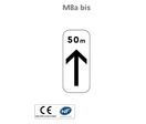 Panonceau début de section de stationnement avec distance M8A BIS