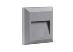 Balise LED saillie Carré 2W 220V 55° IP65 pour Escalier - Blanc Chaud 2300K - 3500K / Gris
