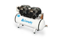 Compresseur à pistons sans huile (Oil Free) série CLM CompAir - En variantes : insonorisation et sécheur d'air intégré - Gamme complète disponible - Contactez-nous pour une étude personnalisée.