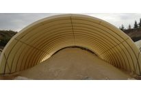 Abri de stockage d’agrégats