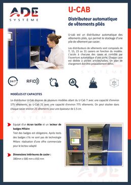 UCAB - armoire intelligente / distributeur automatique de vêtements pliés