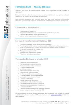 Formation SEO Debutant