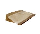 Sac sandwich kraft brun avec Fenêtre en cellulose 250mm x 140mm x 60mm (x1000) Firplast