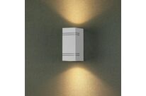 Applique Murale LED Blanche Carrée IP44 Double Faisceau GU10