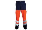 Pantalon Haute visibilité Marine/Orange Fluo