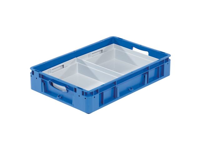 Bacs à compartiments silverline divisé par 2, en largeur 352 x 276 x 80 mm 