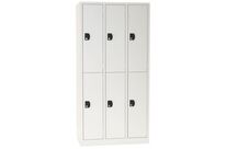 Manutan Expert - Vestiaire multicases Modulo 6 portes gris - 180x88,5x50 cm - Acier époxy - Livré monté - Fermeture à clé