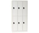 Manutan Expert - Vestiaire multicases Modulo 6 portes gris - 180x88,5x50 cm - Acier époxy - Livré monté - Fermeture à clé