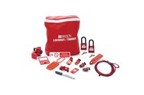 Brady - Système de condamnation disjoncteur - Kit avec cadenas et étiquette - Rouge