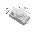 Détecteur de Mouvement Micro Ondes Blanc IP20