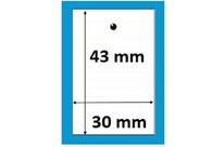 Etiquette américaine imprimable avec trou format 30 x 43 mm