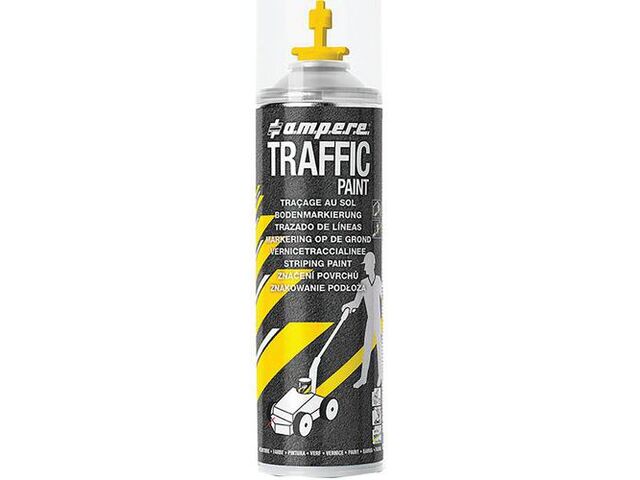 Ampere System - Peinture Traçage Sol Traffic2 Jaune 650ml - Marquage Permanent - Séchage Rapide 15min