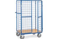 Chariot pour colis avec portes battantes et toit | 8581-3D   