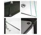 Vitrine Expo LED H.200xL.90xP.45cm Alu + Réserve Alu noir