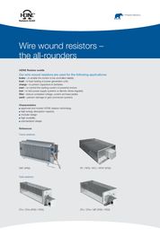 résistances de freinage de forte puissance