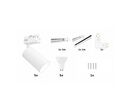 Kit Rail LED Monophasé en L + 5 Spots GU10 Blanc - 300 cm - Blanc Froid (6000K - 8000K)