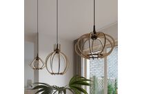 Suspension Bois Moderne pour Ampoule E27
