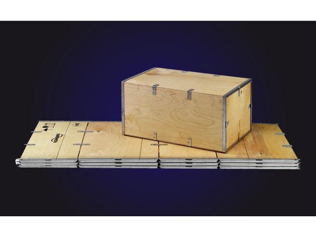 Caisse pliante en bois contre-plaqué 