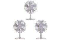 Lot de 3 ventilateurs de table blanc Alizé - AXELAIR