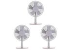 Lot de 3 ventilateurs de table blanc Alizé - AXELAIR