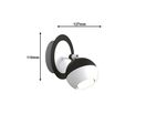 Applique Murale Noire et Blanche Orientable en Saillie pour Ampoule GU10