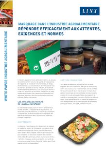 Livre Blanc LINX : Marquage dans l'industrie agroalimentaire