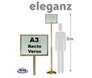 Poteau d'information affichage A4 ou A3 hauteur 2 m