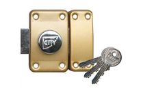 Verrou City, à bouton - Cylindre 80 mm - S&amp;#039;entrouvrant, sur N V03 - 13020801V03