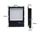 Projecteur Extérieur NOIR 150W IP65 - Blanc Froid 6000K - 8000K