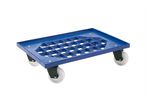 CHARIOT DE TRANSPORT AVEC GRILLE / AVEC 4 ROUES PIVOTANTES + FOURCHES POLY.