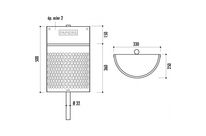 Corbeille Métal Demi-Lune
