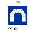 Panneau C111 entrée d'un tunnel