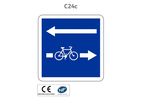 Panneau C24c.ex2 Conditions de circulation sur la route embranchée