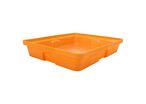 Manutan Expert - Bac de rétention plastique 60L Orange - PEHD résistant acides bases - 805x640x150mm