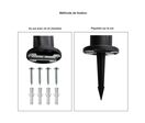 Borne de Jardin Solaire 60cm Noire 3000K/6400K