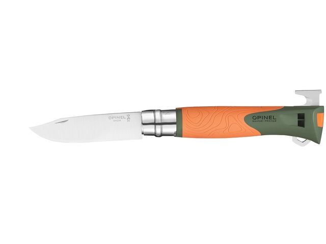 Couteau OPINEL N°12 Explore Orange - Spécial Chasse/survie - 001974