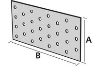 Plaque perforée SIMPSON - 40x120x1,5mm - NP15/40/120