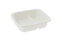 Barquette GN 1/6 avec 2 compartiments en pulpe hauteur 46 mm x 552 Firplast