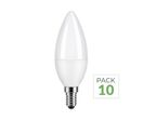 Ampoule LED E14 4.8W C37 - Pack de 10 - Blanc Neutre 4000K - 5500K