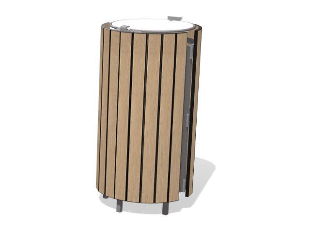 Corbeille d’extérieur grand volume avec couvercle de série | Ligne compact - CB 121