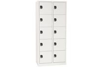 Manutan Expert - Vestiaire multicases 10 cases gris - 800x500x1800mm - Serrure à clé - Livré monté