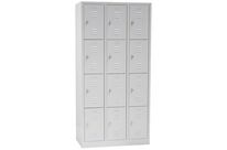 Manutan Expert - Vestiaire multicases 300mm 3x4 cases gris - 12 casiers - Acier époxy - Livré monté - 10 ans garantie