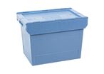 Bito - Bac de rangement 72L Bleu - Polypropylène - Couvercle double battant - Emboîtable - Usage alimentaire