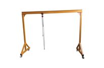 Hadef - Pack Portique d&amp;#039;Atelier + Chariot + Palan - 4m Portée, 1600kg Capacité, Jaune CE