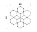 Kit 12 LED Hexagonal 294W - Forme Nid d'Abeille - Blanc Froid 6000K - 8000K