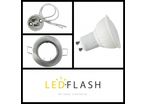 Kit spot led GU10 3 watt (eq. 30 watt) - Support gris - Couleur eclairage - Blanc chaud 3000°K. Type Support - Carré orientable 84mm