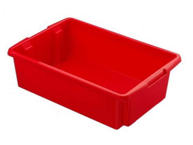 Caisse de rangement rouge 30 litres