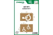Kit de pochoirs - Signalisation handicapé