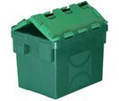Totebox - Bac de transport 25L Vert avec couvercle attaché - Robuste et Éco-responsable