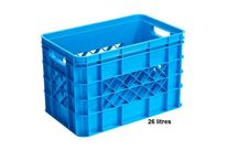 Bac de rangement plastique ouvert couleur bleu 26L